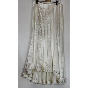 Balenciaga Cream Satin Skirt